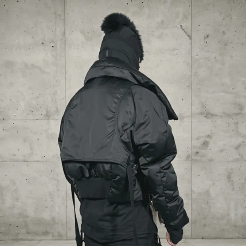 Фото HKSH Autumn New Man Tide Chic Punk Хлопковая шляпа Waste Land Стильная меховая отделка ирокез Маска для лица Винтажная техническая одежда Лыжные шапки Ins HK14154 №4