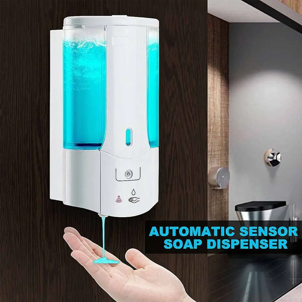 Hot Automatic Soap Dispenser Touchless Sensor Hand Sanitizer Shampoo Detergent Dispenser Wall Mounted For Bathroom Kitchen