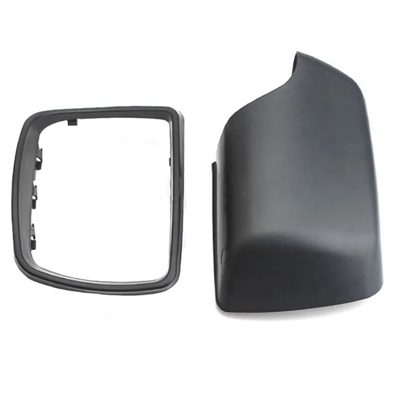 

Черная крышка для зеркала заднего вида автомобиля, крышки боковых зеркал с заменой рамы для E53 X5 2000-2006, левая