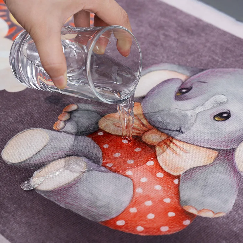 

Carpet Household Absorbent Non-Slip Floor Mat Toilet Bathroom Kitchen Cartoon Door Mat Entrance Bedroom Rug Slippers Rugs Set