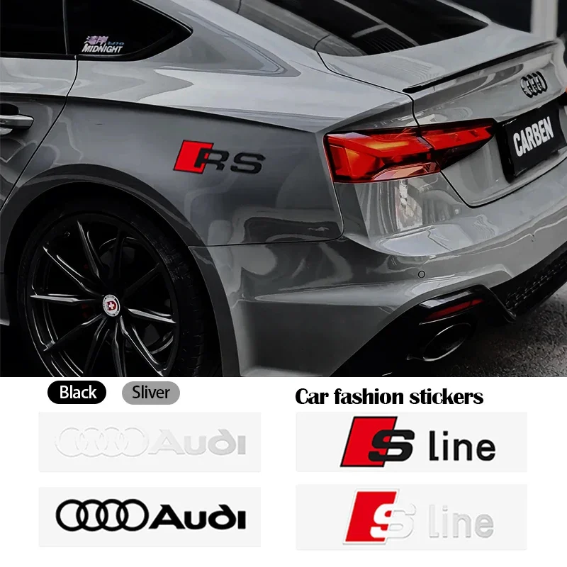 Для Audi Sline RS A3 A4 B8 8P 8V B6 A5 A6 C7 Q5 B9 B7 C6 A1 Q7 Q3 TT наклейки для украшения окна кузова
