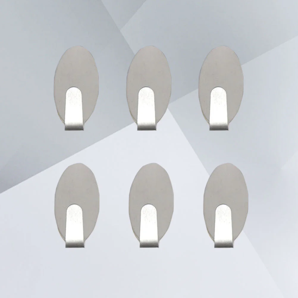 

6 Pcs Wall Mounted Hooks Towel Hooks Bathrooms Wall-mounted Adhesive Towel Hooks Wall Hanger Bathroom Hooks