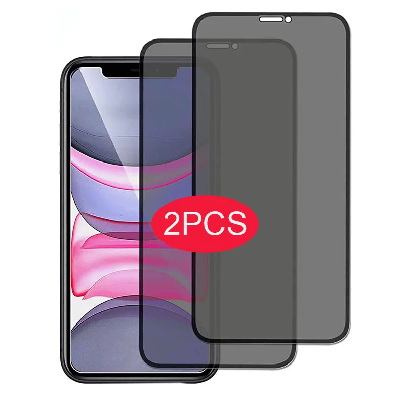 

2 шт., антишпионская Защитная пленка для iPhone 13mini 12 11 Pro MAX 7 8 Plus