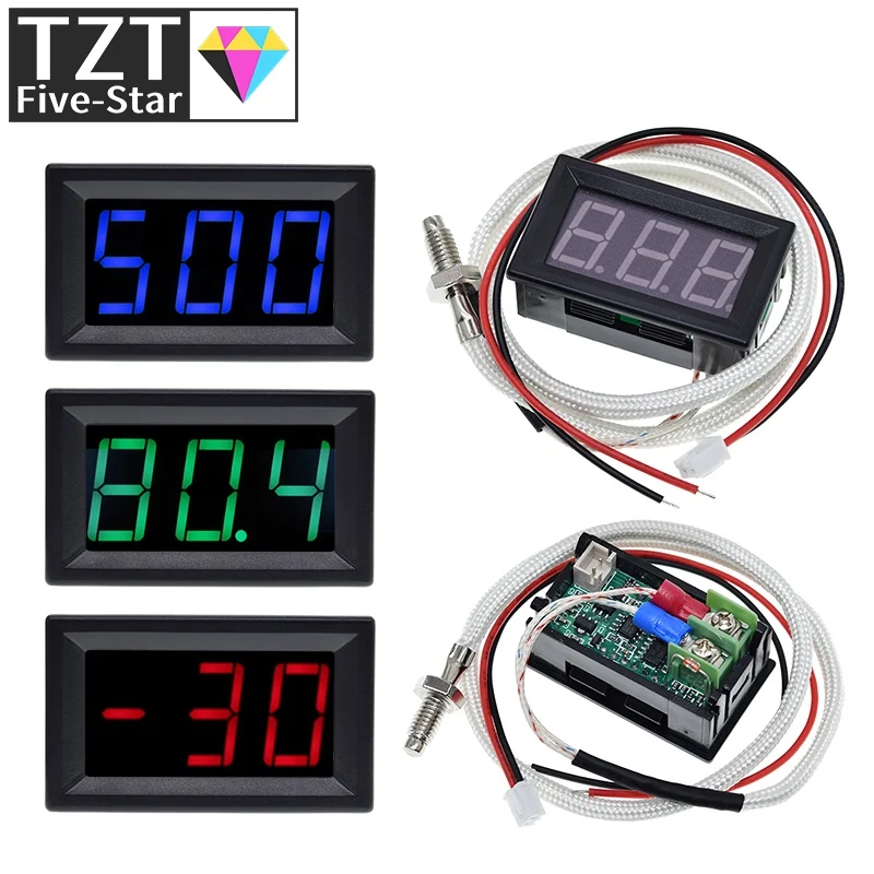 Термометр промышленный высокотемпературный типа K M6 термометр 12 В цифровой