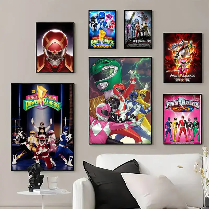 

Пленка P-Power ranger, плакат, принты, настенные картины, гостиная, украшение для дома, маленький