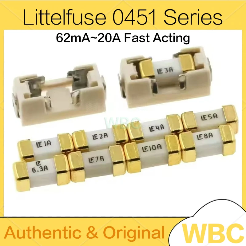 

10 шт. 1808/2410 125 В Littelfuse 0451 SMD Быстродействующий предохранитель 0,25 А 0,5 А 1A 2A 3A 4A 5A 7A 8A 10A 12A 15A 500MA 750MA Ультра-хранитель