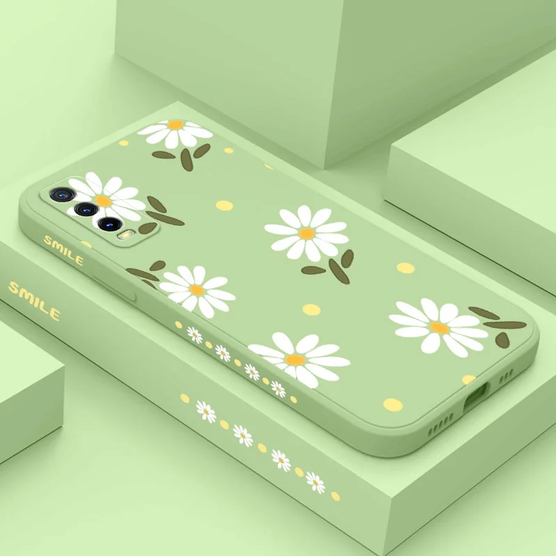 Мягкая Маргаритка для VIVO Y20 Y20i Y20S Y12S Y30 Y33S Y12 Y15 Y17 Y19 Y21 S1 Pro Y91 Y93 Y95 силиконовый чехол |