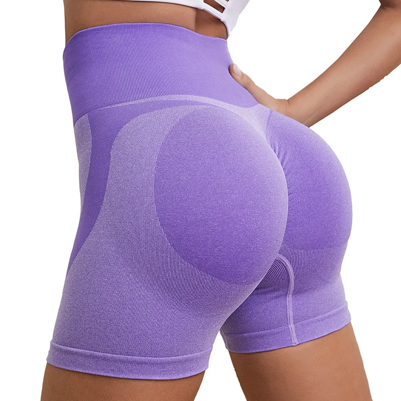 LUOYIYANG Seamless Women's Shorts Gym Solid Color Sports Wear High Waist Fitness Workout 2023 Sexy Clothing S-L Yoga Shorts