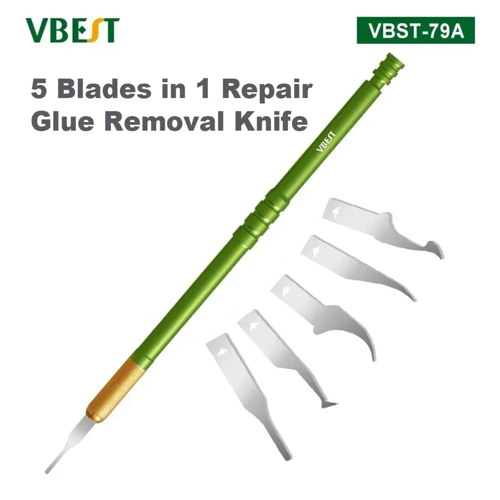 

Универсальный ремонтный инструмент для чипа IC BGA NAND, лопата для клея для скребка кромок процессора, черный клей, ножи для очистки клея VBST-79A