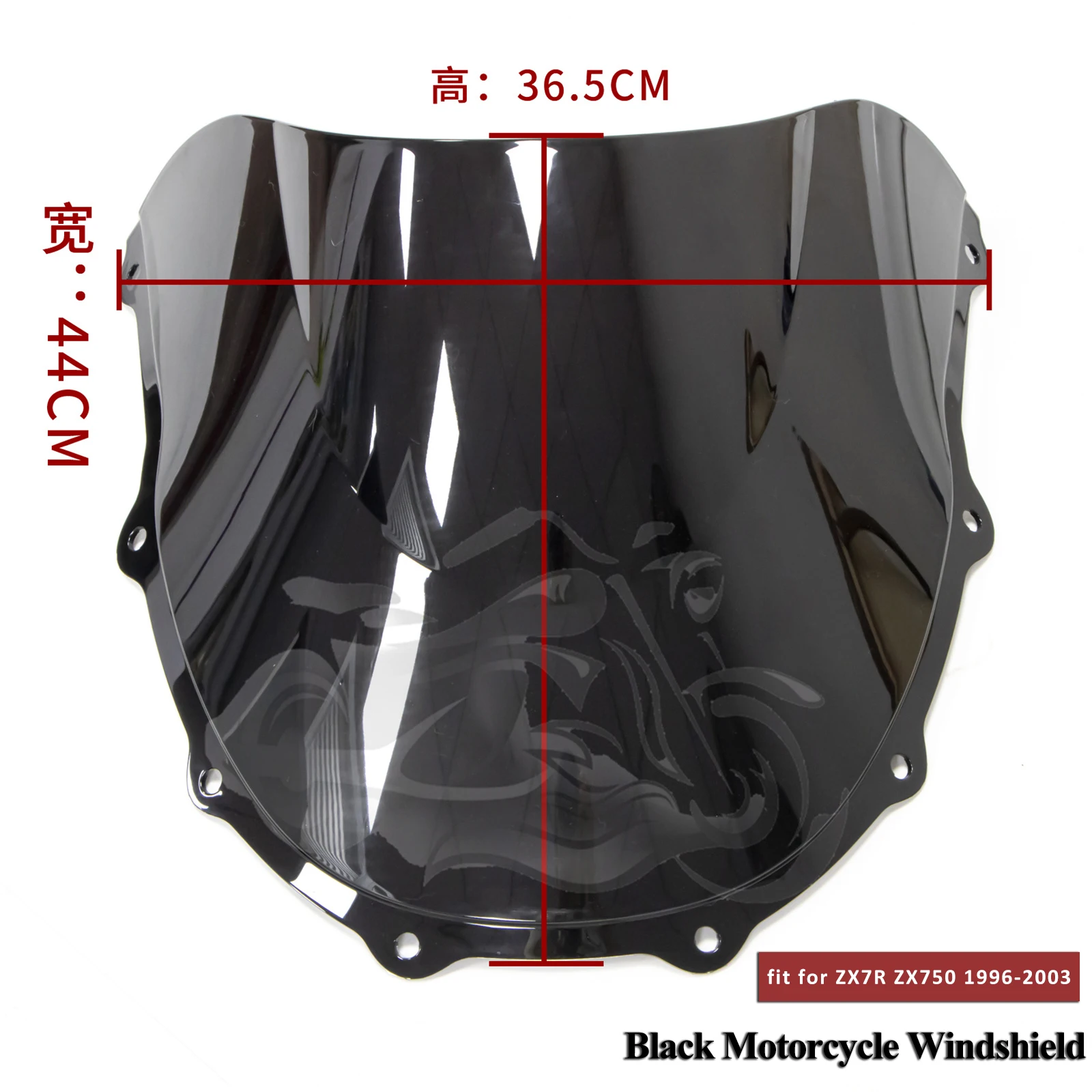 

Fit for Kawasaki Ninja ZX7R ZX750 1996 1997 1998 1999 2000 2001 2002 2003 ZX-7R ZX 7R ZX 750 Black Windshield Windscreen