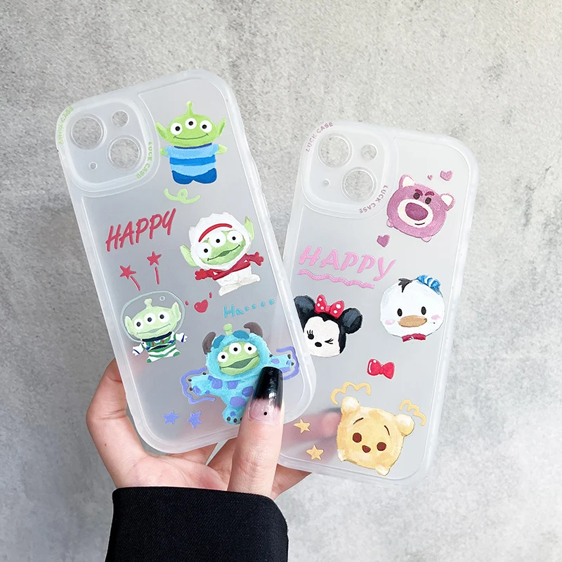 

Disney Winnie The Pooh Mickey Mouse Donald Duck Phone Case for iPhone 11 12 13 mini pro XS MAX 8 7 Plus X XR Cover