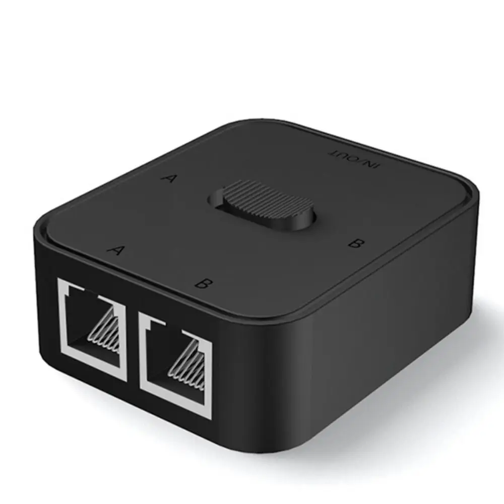 

2 Ports RJ45 CAT6 LAN HUB Network Switch Box Selector For Laptop 2 in 1 Out 1 in 2 Out Ethernet Network Cable Splitter Connector