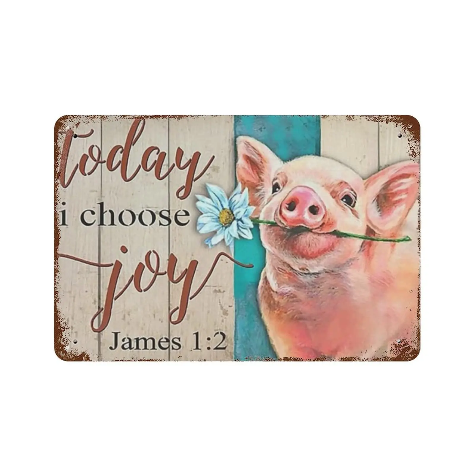 Цветочный магазин свинка металлический жестяной знак сегодня я выбираю Joy Woman