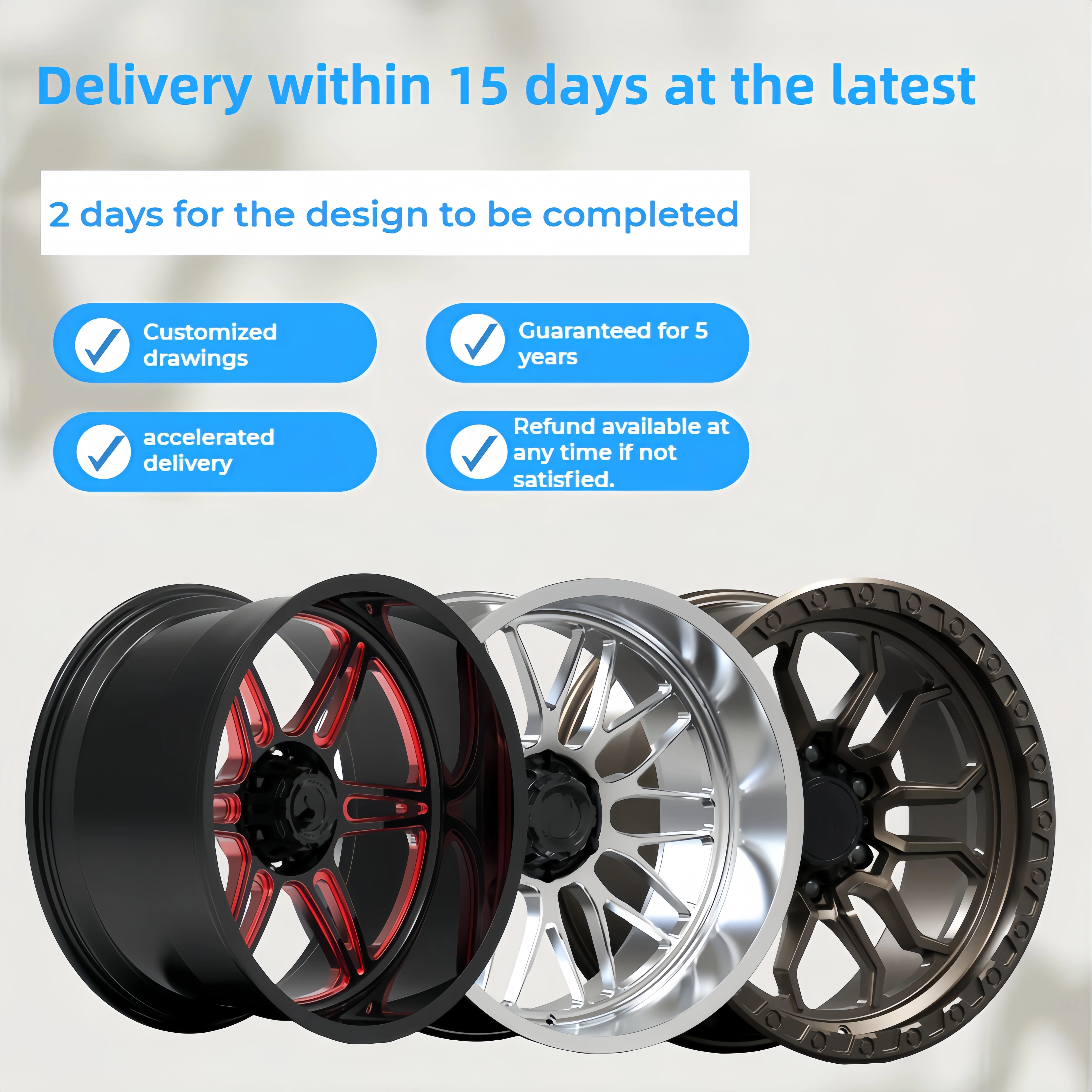 Колёсные диски Custom 18x9 20x9 Multi Spoke 5x114.3 5x127 4x4 для внедорожников Jeep Grand Cherokee WK2 Wrangler JL JK TJ Gladiator (art.: 3920db38e50a7) - 3920db38e50a7