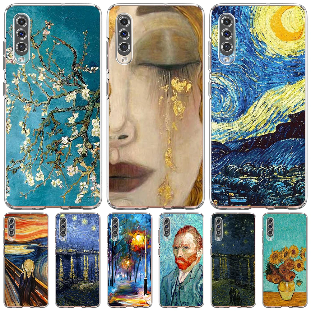 

Paintings Starry Night Van Gogh Case for Samsung Galaxy A50 A10 A70 A30 A20s A20e A40 A10s A10e A20 TPU Soft Clear Phone Cover