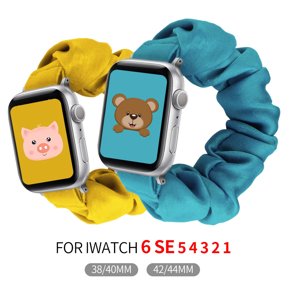 

Scrunchie Elastic Watch Straps Watch band for Apple Watch Band Series7 6 SE5 4 3 2 1 38mm 40mm 42mm 44mm for iwatch Ladies strap