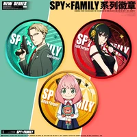 japanese anime spy x family anya forger yor forger cosplay metal flash badge button brooch pins fashion collection souvenir gift