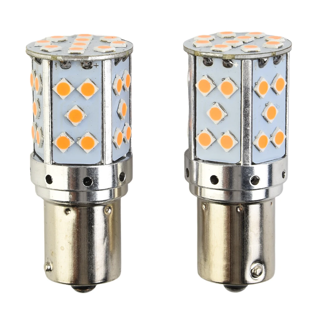 2 светодиодных лампы без Hyper Flash Amber BAU15S 7507 PY21W 1500 лм 9 30 В идеальная замена ламп