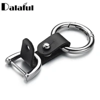 keychain accessories all match clasp handmade genuine leather diy car key chain ring holder detachable keyring yp011
