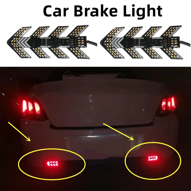 

Car Brake Light LED Turn Signal Running Tail Light High Mount Stop Driving Warning Modified Flashing Lamp Auto Flexible Strips