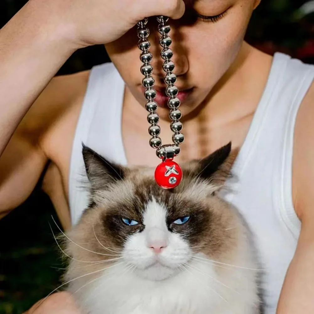 Цепочка с подвеской из нержавеющей стали искусственным жемчугом