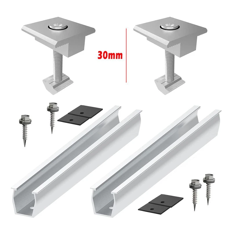 Кронштейн для крепления солнечной панели Рельсы Зажим Крепежный модуль