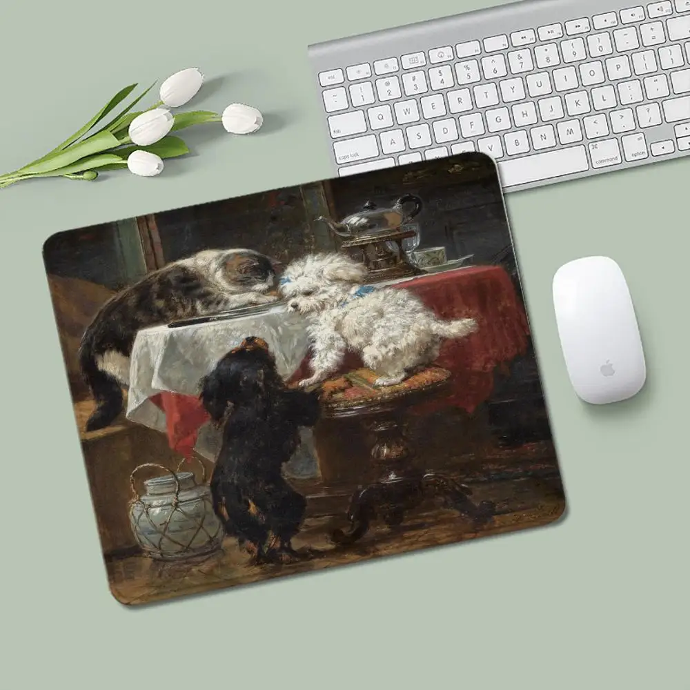 Фото Коврик для мыши Henriette Ronner-knip, маленькие игровые аксессуары, клавиатура, компьютерный офисный настольный коврик, нескользящий резиновый коврик для мыши для ПК, геймера №2