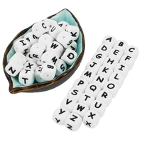 tyry hu 1000pcs letter silicone beads personalized teething teethers in diy name on pacifier chain pearl silicon alphabet beads
