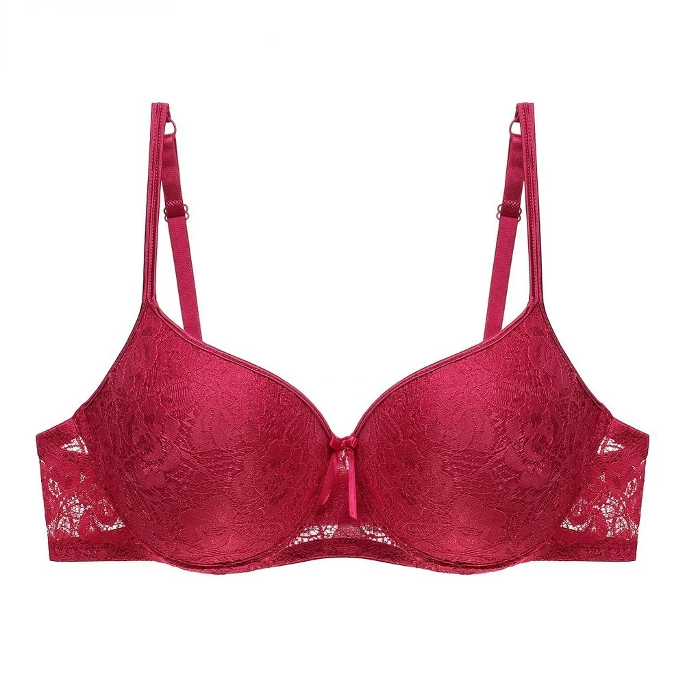 

Women's Bras Sexy Lace Wireless Bra Front Closure Push Up Bra Comfortable Seamless Underwear Female Lingerie Plus Size 90b