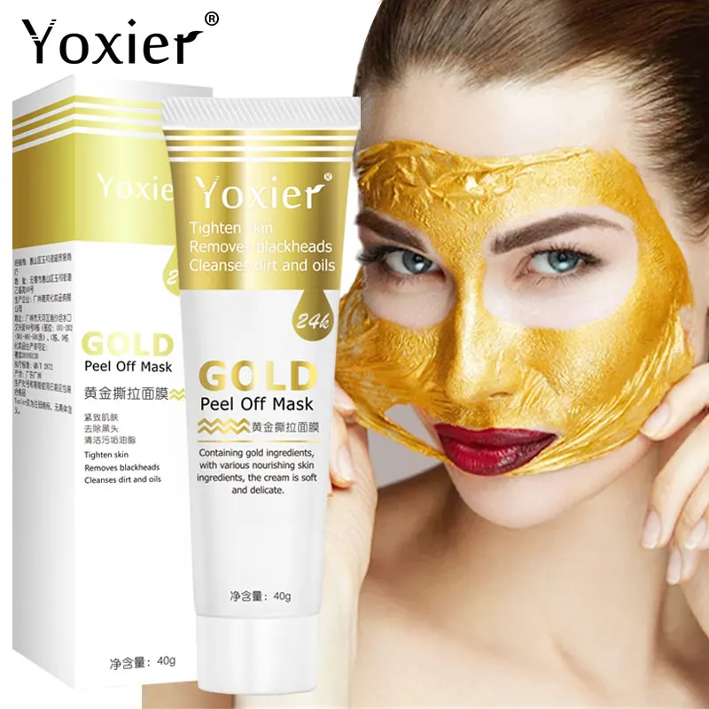 

Gold Peel Off Mask Remove Blackheads Acne Exfoliating Deep Cleansing Oil Control Nourish Lifting Firming Brighten Skin Care 40g
