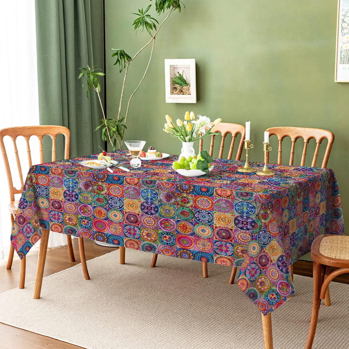 

Скатерть богемная мандала полиэстер/хлопок