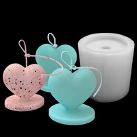 3d love shape silicone candle mold diy heart resin mold candle wax epoxy soap making wedding gifts craft home decoration supplie