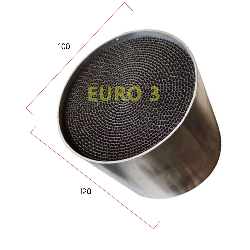 

1 PCS Three-Way Catalytic Converter EURO 3 OR 4 100*120MM Universal With Ceramic And Metal Carrier,Honeycomb Exhaust Filter