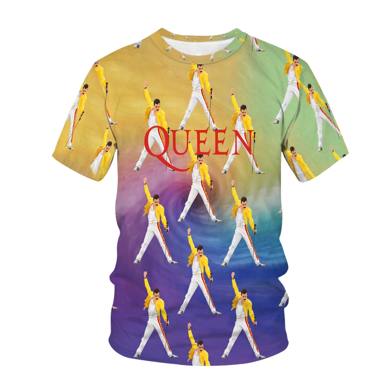 Футболка Freddie Mercury Queen Band для мужчин и женщин модная рубашка с 3D принтом в стиле