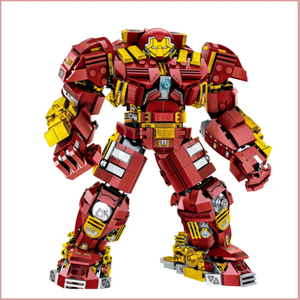 

Disney Marvels Hulkbuster MK44 Avengers Iron Man Helmet Mecha Heroes War Machine Figures Building Block Bricks Boy Kid Gift Toy
