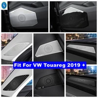 pillar a dashboard door handle bowl speaker panel cover trim for vw touareg 2019 2022 black silver interior accessories