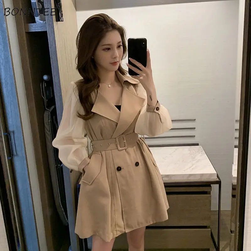 Тренч Женская весенняя одежда популярная модная универсальная уличная в