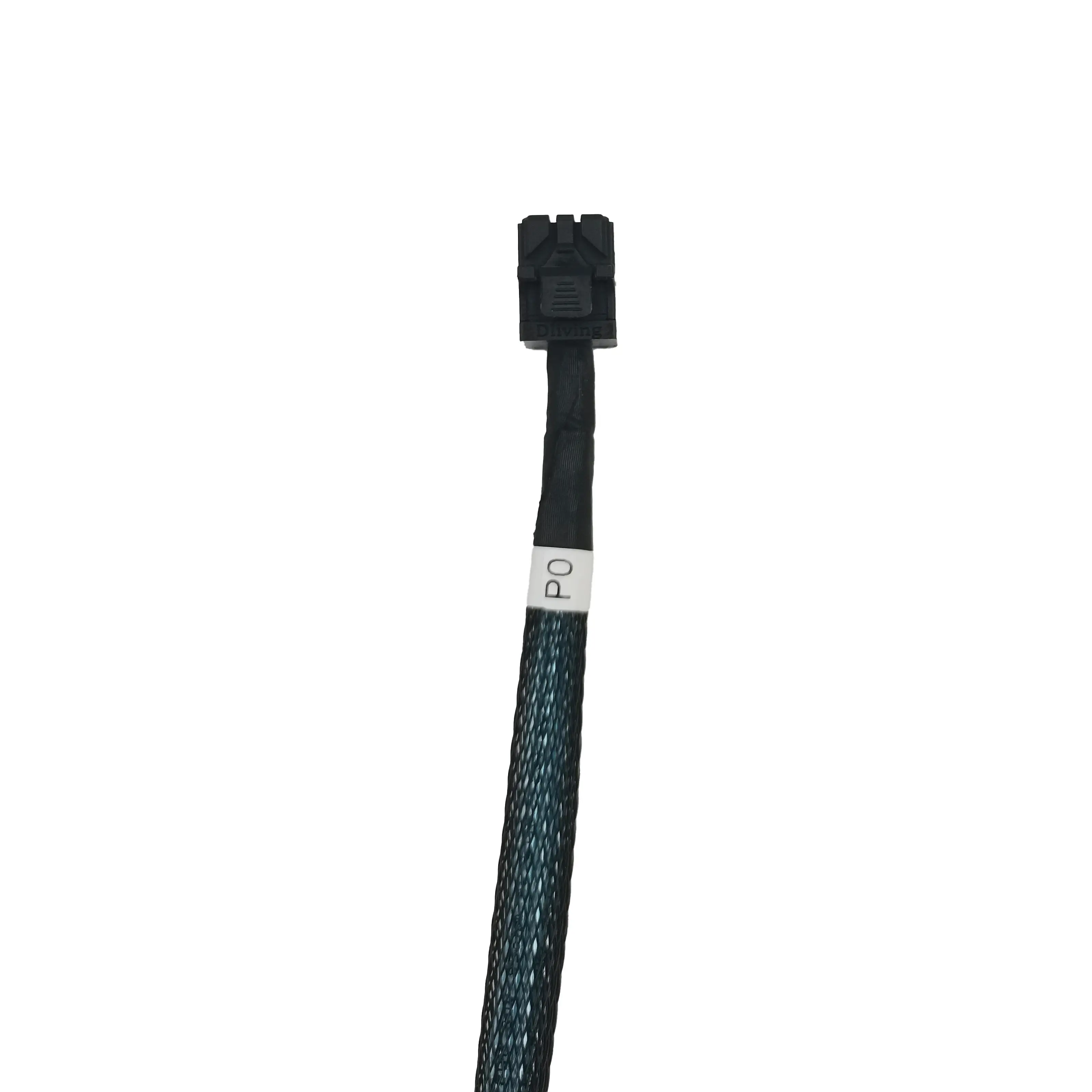 Высокоскоростной кабель PCIe SAS SFF-8654 8i (хост) на 2x кабеля NVMe SFF-8643 (EP) 80 см