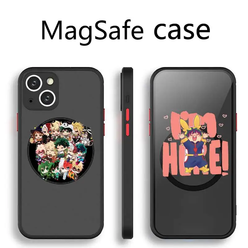 

Boku No Hero Academia Kawaii Himiko Toga Phone Case Transparent Magsafe Magnetic Magnet For iPhone 13 12 11 Pro Max Mini
