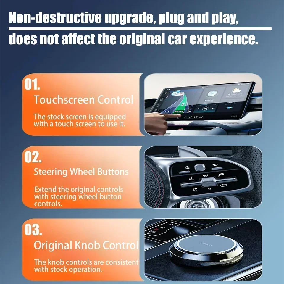 Беспроводной адаптер Carplay Android Auto 2 в 1 смарт-бокс 5GWIFI проводной-беспроводной