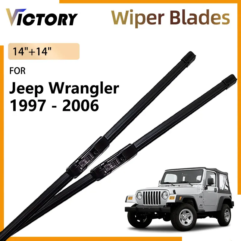 2x для Jeep Wrangler TJ TJL 1997-2006 2005 2000 1999 1998 из натурального каучука щетки переднего
