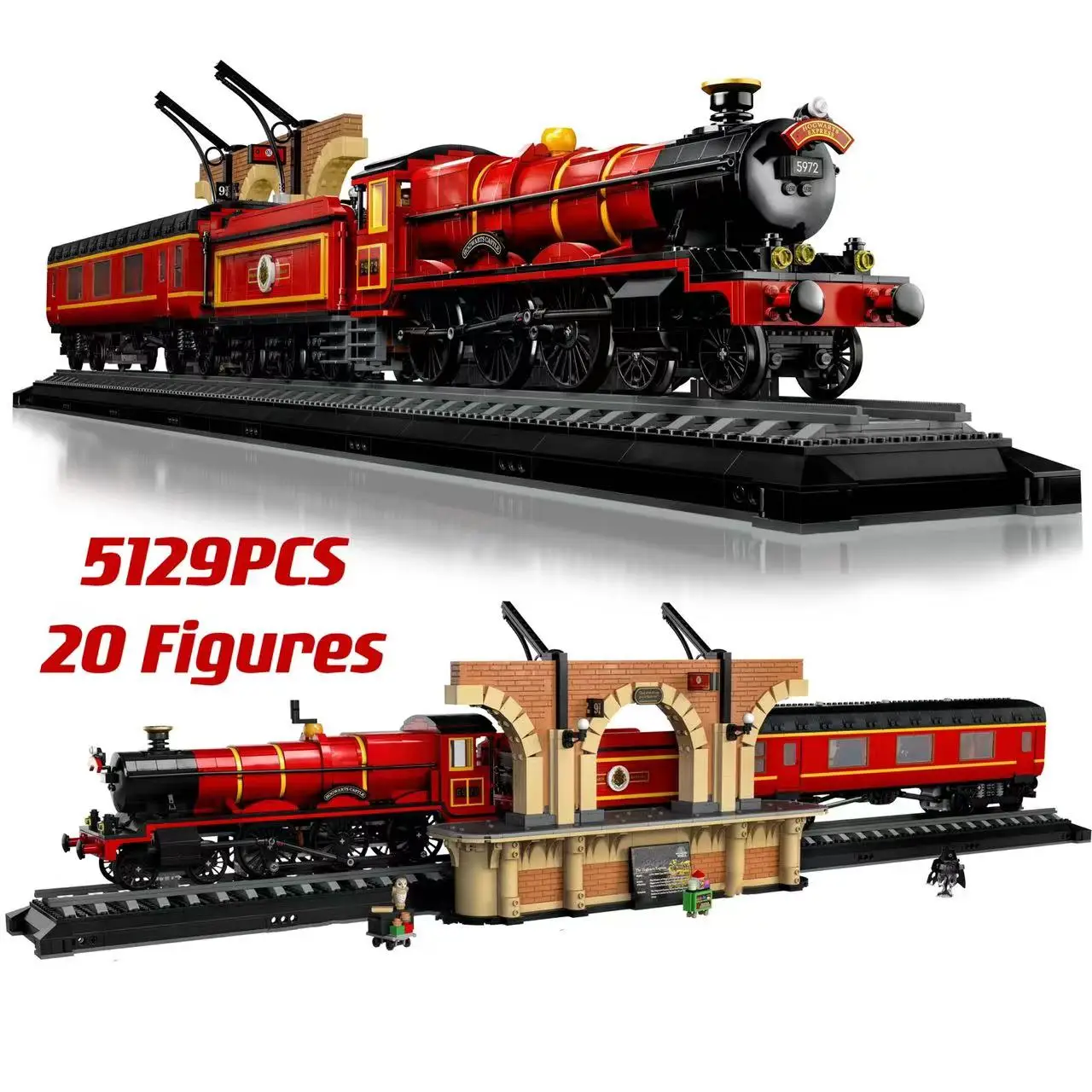 

5129PCS Compatible With 76405 Express Train Building Blocks High Difficulty Model Birthday Present For Children