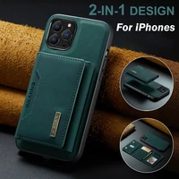 2in1 design credit card pu leather tpu cover case for iphone 14 13 12 pro max mini 11 xs xr 7 8 plus se 2 3 wallet phone holder