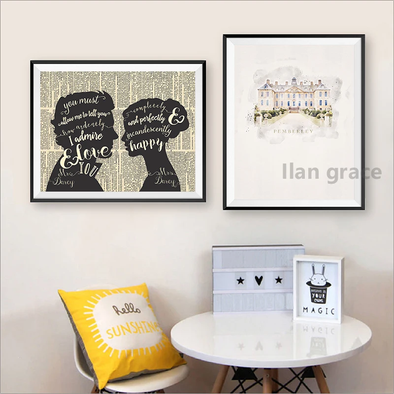 Книга гордости и предсказаний раньше подарки Джейн винтажное настенное