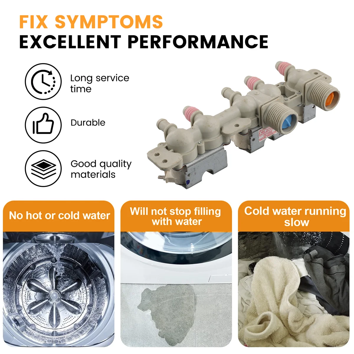 Электромагнитный впускной клапан для стиральной машины LG 1008F 5423G 12 В постоянного