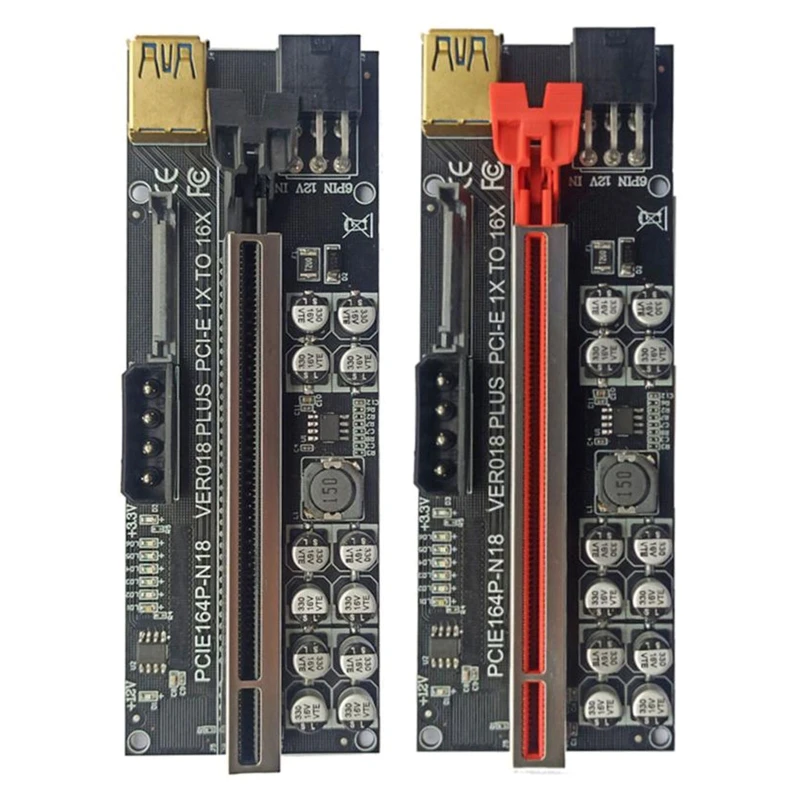 

Карта расширения VER018 Plus PCI-E, расширитель от 1X до 16X, 12 конденсаторов, USB, графический процессор