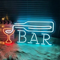 wine glass neon sign led light party club restaurant shop bar bedroom home lamp usb powered atmospheric wall decor gift