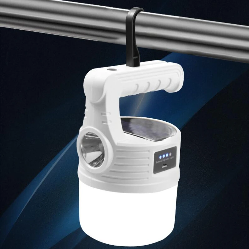 

Новый светильник с зарядкой от солнечной батареи, ночной рынок, лампы для установки на открытом воздухе, кемпинг, светодиодный светильник, а...