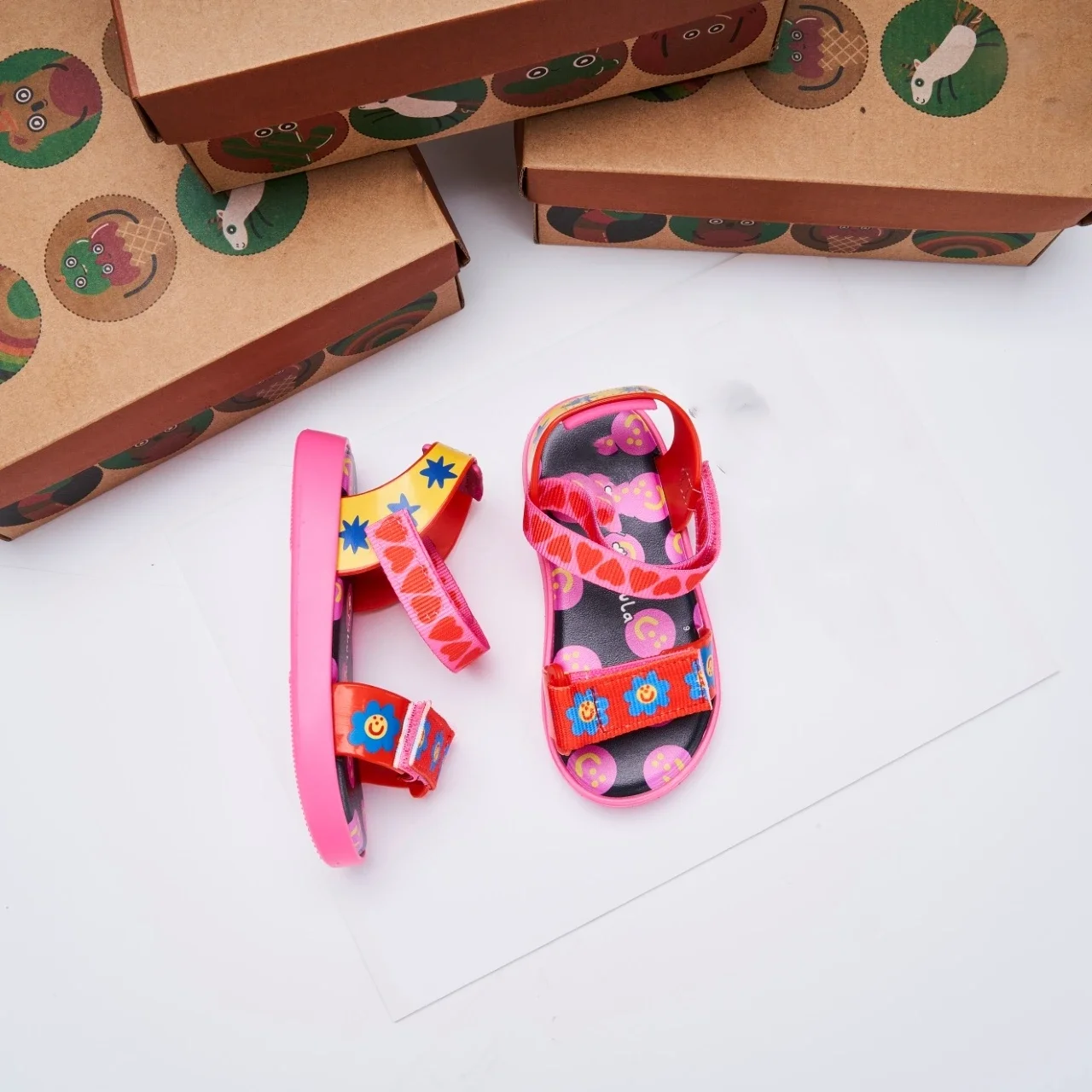 Детские сандалии-желе Mini Melissa с открытым носком повседневная плетеная обувь в