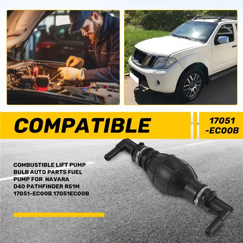 Фото Топливный насос-груша AB98 для Nissan Navara D40 Pathfinder R51M 17051-EC00B 17051EC00B №2